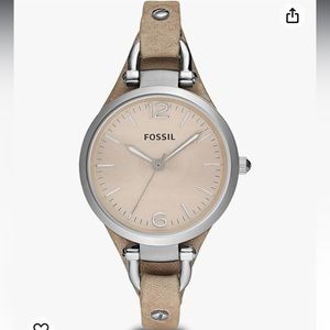 Fossil Georgia Women's Watch with Genuine Leather Bracelet Band